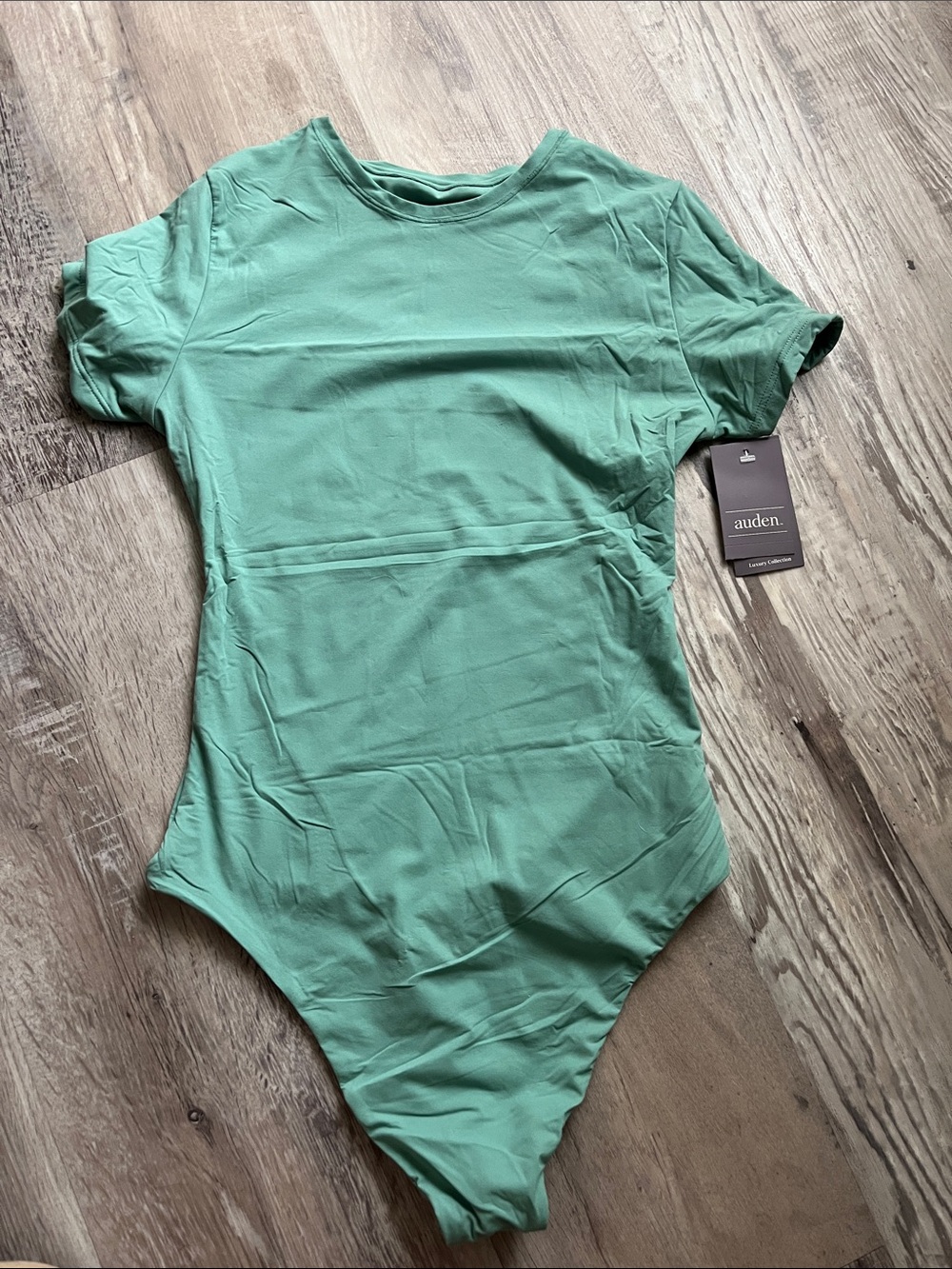 Auden Short Sleeve Bodysuit in Mint Green